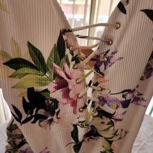 Coastal Waves Floral One Piece Size 2X